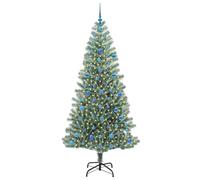 Berkfield Home Stunning Artificial Christmas Tree Snow Flocked with LED Light 210 cm in Green Berkfield Home Green