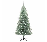 Berkfield Home Stunning Artificial Christmas Tree Snow Flocked with LED Light 240 cm in Green Berkfield Home Green