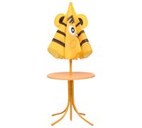 Berkfield Home Sturdy 3 Piece Kids' Garden Bistro Set with Parasol Yellow Berkfield Home Yellow