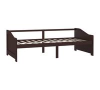 Berkfield Home Sturdy 3-Seater Day Bed Dark Brown Solid Pinewood 90x200 cm Berkfield Home Brown 90x200 cm
