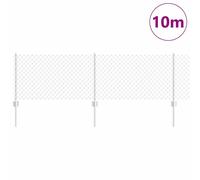 Berkfield Home Sturdy Chain Link Fence with 10 U Posts Silver 0.6x10 m Steel Berkfield Home Silver