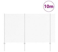 Berkfield Home Sturdy Chain Link Fence with 20 U Posts Silver 1.5x10 m Steel Berkfield Home Silver