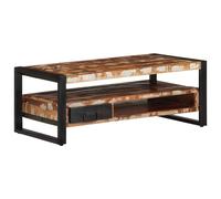 Berkfield Home Sturdy Coffee Table Multicolour 90x50x36 cm Solid Wood Reclaimed | Size: 90 x 50 x 36 cm Berkfield Home Multicolor 90 x 50 x 36 cm