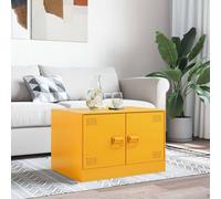 Berkfield Home Sturdy Coffee Table Mustard Yellow 67x50x44 cm Steel | Size: 67 x 50 x 44 cm Berkfield Home Mustard 67 x 50 x 44 cm
