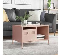 Berkfield Home Sturdy Coffee Table Pink 68.5x50x43.5 cm Cold-rolled Steel Berkfield Home Pink 68.5x50x43.5 cm