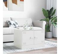 Berkfield Home Sturdy Coffee Table White 67x50x44 cm Steel | Size: 67 x 50 x 44 cm Berkfield Home White 67 x 50 x 44 cm