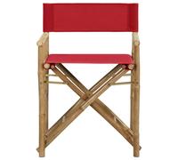 Berkfield Home Sturdy Folding Director's Chairs 2 pcs Red Bamboo & Fabric Berkfield Home Red