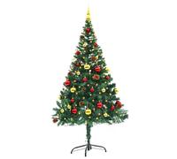 Berkfield Home Stylish Artificial Pre-lit Christmas Tree with Baubles Green 150 cm Berkfield Home Green