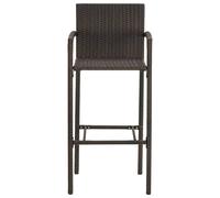 Berkfield Home Stylish Bar Stools 4 pcs Brown Poly Rattan Berkfield Home Brown