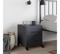 Berkfield Home Stylish Bedside Cabinet Anthracite 36x39x43.5 cm Steel in Charcoal Berkfield Home Charcoal 36x39x43.5 cm