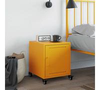 Berkfield Home Stylish Bedside Cabinet Mustard Yellow 36x39x43.5 cm Steel Berkfield Home Mustard 36x39x43.5 cm