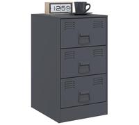 Berkfield Home Stylish Bedside Cabinets 2 pcs Anthracite 34.5x39x62 cm Steel in Charcoal Berkfield Home Charcoal 34.5x39x62 cm