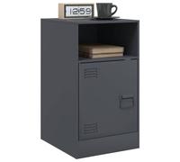 Berkfield Home Stylish Bedside Cabinets 2pcs Anthracite 34.5x39x62 cm Steel in Charcoal Berkfield Home Charcoal 34.5x39x62 cm