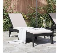 Berkfield Home Sun Lounger Anthracite 186x60x29 cm PP in Black | Size: 186 x 60 x 29 cm Berkfield Home Black 186 x 60 x 29 cm