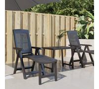 Berkfield Home Sun Lounger Anthracite Plastic in Black Berkfield Home Black
