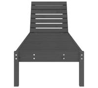 Berkfield Home Sun Lounger Grey 199.5x60x74 cm Solid Wood Pine Berkfield Home Grey 199.5x60x74 cm
