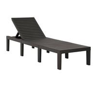 Berkfield Home Sun Lounger Plastic Anthracite in Black Berkfield Home Black