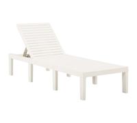 Berkfield Home Sun Lounger Plastic White Berkfield Home White