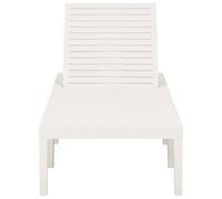 Berkfield Home Sun Lounger Plastic White Berkfield Home White