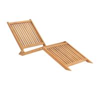 Berkfield Home Sun Lounger Solid Teak Wood in Brown Berkfield Home Brown