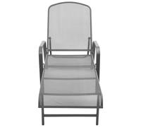 Berkfield Home Sun Lounger Steel Anthracite in Dark Grey Berkfield Home Dark Grey