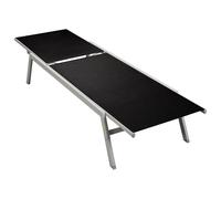 Berkfield Home Sun Lounger Steel & Textilene Black Berkfield Home Black