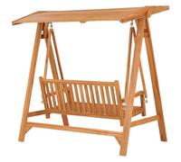 Berkfield Home Swing Bench 170 cm Solid Teak Wood in Brown Berkfield Home Brown