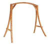 Berkfield Home Swing Frame Solid Bent Wood with Teak Finish in Brown Berkfield Home Brown
