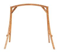 Berkfield Home Swing Frame Solid Bent Wood with Teak Finish in Brown Berkfield Home Brown