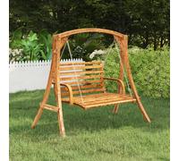 Berkfield Home Swing Frame Solid Bent Wood with Teak Finish in Brown Berkfield Home Brown