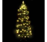 Berkfield Home Swirl Pre-lit Christmas Tree with Stand Green 150 cm PVC Berkfield Home Green