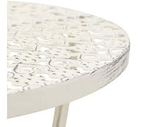 Berkfield Home Table Bistro Table Vintage Style Round Metal 40x70 cm White Berkfield Home White 40x70 cm