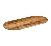 Berkfield Home Table Top 100x40x2.5 cm Oval Solid Wood Rough Mango in Brown Berkfield Home Brown 100x40x2.5 cm