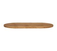Berkfield Home Table Top 100x40x3.8 cm Oval Solid Wood Mango in Brown Berkfield Home Brown 100x40x3.8 cm