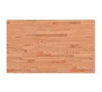 Berkfield Home Table Top 100x60x2.5 cm Rectangular Solid Wood Beech in Brown Berkfield Home Brown 100x60x2.5 cm