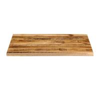 Berkfield Home Table Top 100x80x2.5 cm Live Edge Solid Wood Rough Mango in Brown Berkfield Home Brown 100x80x2.5 cm