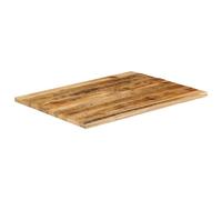 Berkfield Home Table Top 100x80x2.5 cm Live Edge Solid Wood Rough Mango in Brown Berkfield Home Brown 100x80x2.5 cm