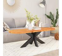 Berkfield Home Table Top 140x50x3.8 cm Oval Solid Wood Acacia in Brown Berkfield Home Brown 140x50x3.8 cm