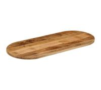 Berkfield Home Table Top 140x50x3.8 cm Oval Solid Wood Rough Mango in Brown Berkfield Home Brown 140x50x3.8 cm