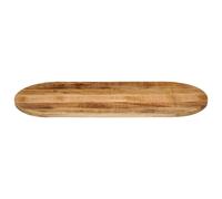 Berkfield Home Table Top 140x60x2.5 cm Oval Solid Wood Rough Mango in Brown Berkfield Home Brown 140x60x2.5 cm
