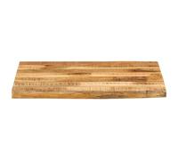 Berkfield Home Table Top 60x60x2.5 cm Live Edge Solid Wood Rough Mango in Brown Berkfield Home Brown 60x60x2.5 cm