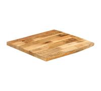 Berkfield Home Table Top 60x60x2.5 cm Live Edge Solid Wood Rough Mango in Brown Berkfield Home Brown 60x60x2.5 cm