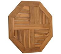 Berkfield Home Table Top 60x60x2.5 cm Octagonal Solid Wood Teak in Brown Berkfield Home Brown 60x60x2.5 cm