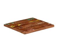 Berkfield Home Table Top 60x60x2.5 cm Square Solid Wood Reclaimed Berkfield Home Multicolor 60x60x2.5 cm