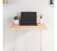 Berkfield Home Table Top 60x60x2 cm Untreated Solid Wood Oak Live Edge in Natural | Size: 60 x 60 x 2 cm Berkfield Home Natural 60 x 60 x 2 cm