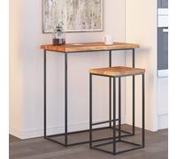 Berkfield Home Table Top 90x40x2.5 cm Rectangular¬†Solid Wood Acacia Live Edge in Brown Berkfield Home Brown 90x40x2.5 cm