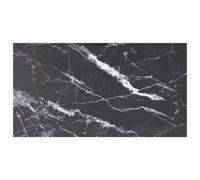 Berkfield Home Table Top Black 120x65 cm 8mm Tempered Glass with Marble Design Berkfield Home Black 120x65 cm