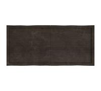 Berkfield Home Table Top Dark Grey 140x60x(2-6) cm Treated Solid Wood Live Edge Berkfield Home Dark Grey