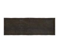 Berkfield Home Table Top Dark Grey 160x50x(2-4) cm Treated Solid Wood Live Edge in Dark Brown Berkfield Home Dark Brown