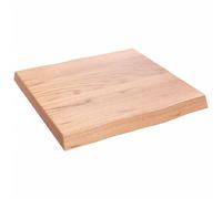Berkfield Home Table Top Light Brown 40x40x(2-4) cm Treated Solid Wood Live Edge Berkfield Home Light Brown